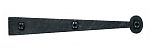Acorn Flush Dummy Rough Iron Bean Strap Cabinet Hinge - 5-7/8" (149mm) - EACH (Flat Black)