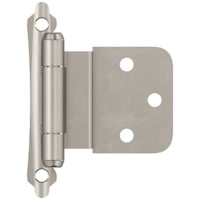 Pair Amerock Face Mount Burnished Brass 3/8 Inset Hinges Self-Closing