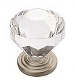 Amerock Traditional Classics 1-1/4" (32mm) Clear Acrylic Cabinet Knob (Satin Nickel Base)