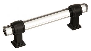 Amerock Glacio 3-3/4" (96mm) Center-to-Center Square Synthetic Crystal Pull