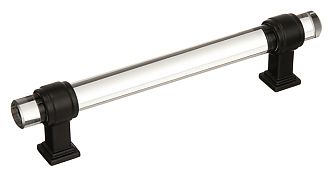 Amerock Glacio 5-1/16" (129mm) Center-to-Center Square Synthetic Crystal Pull