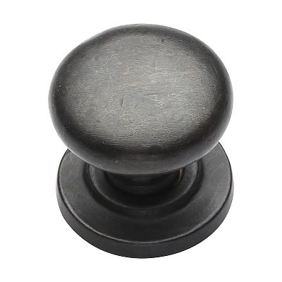 Ashley Norton Solid Bronze Round 1-1/2" (38mm) Cabinet Knob on Rose