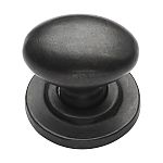 Ashley Norton Solid Bronze Oval/Egg 1-1/2" (38mm) x 1" (25mm) Cabinet Knob on Rose