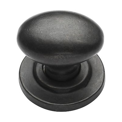 Ashley Norton Solid Bronze Oval/Egg 1-1/4" (32mm) x 3/4" (19mm) Cabinet Knob on Rose