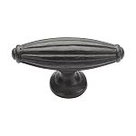 Ashley Norton Solid Bronze Large Reeded 2-7/8" (73mm) x 7/8" (22mm) Cabinet Knob