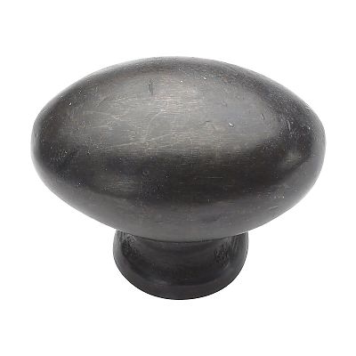 Ashley Norton Solid Bronze Oval/Egg 1-1/2" (38mm) x 1" (25mm) Cabinet Knob