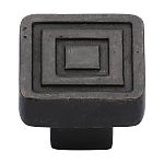 Ashley Norton Solid Bronze Rustic Deco 1-1/4" (32mm) x 1-1/4" (32mm) Cabinet Knob