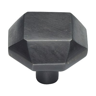 Ashley Norton Solid Bronze Faceted 1-7/16" (37mm) x 1-7/16" (37mm) Cabinet Knob