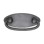 Ashley Norton Solid Bronze 2-1/2" (64mm) Center-to-Center Drop Cabinet Pull on Oval plate