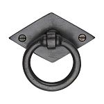 Ashley Norton Solid Bronze Round 3" (76mm) Drop Cabinet Pull on Plate