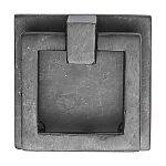 Ashley Norton Solid Bronze Square 1-3/4" (44mm) Drop Cabinet Pull on Plate