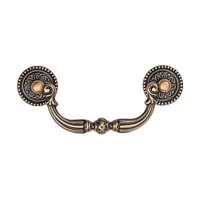 Ashley Norton Manzoni Ornate European 3-3/4" (96mm) Center-to-Center Drop Cabinet Pull