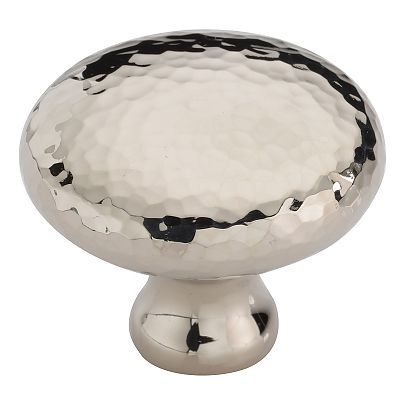 Ashley Norton Solid Brass Hammered Round 1-1/4" (32mm) Cabinet Knob