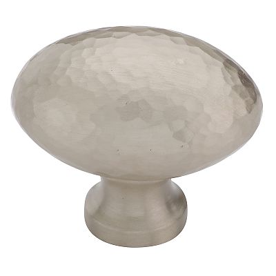 Ashley Norton Solid Brass Hammered Egg 1-1/2" (38mm) x 1" (25mm) Cabinet Knob