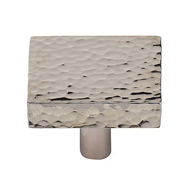 Ashley Norton Solid Brass Hammered Square 1-1/2" (38mm) Cabinet Knob