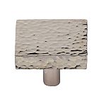 Ashley Norton Solid Brass Hammered Square 1-1/2" (38mm) Cabinet Knob