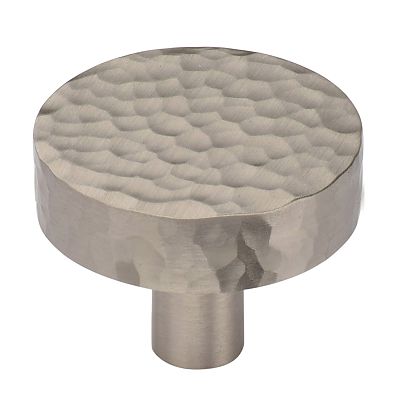 Ashley Norton Solid Brass Hammered Disc 1-1/2" (38mm) Cabinet Knob