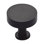 Ashley Norton Solid Brass Knurled Disc 1-1/2" (38mm) Cabinet Knob with Rosette