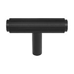 Ashley Norton Solid Brass Straight Knurled T-Bar 1-3/4" (44mm) Cabinet Knob