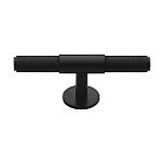 Ashley Norton Solid Brass Basel Knurled T 3-9/16" (90mm) Cabinet Pull