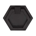 Ashley Norton Solid Brass Hex 1-1/4" (32mm) Drop Cabinet Pull on Backplate