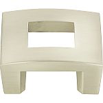 Atlas Homewares Centinel 1-1/4" (32mm) Center-to-Center Square Cabinet Knob (Brushed Nickel)