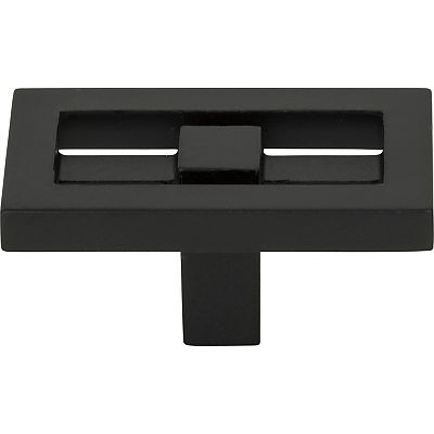 Atlas Homewares Nobu 1-3/4" (44mm) Rectangle Cabinet Knob (Black)