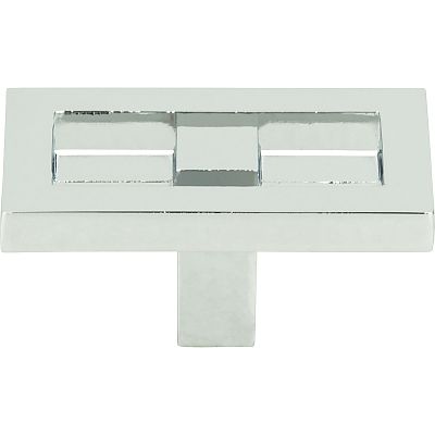 Atlas Homewares Nobu 1-3/4" (44mm) Rectangle Cabinet Knob (Polished Chrome)