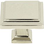 Atlas Homewares Sutton Place 1-1/4" (32mm) Square Cabinet Knob (Polished Nickel)