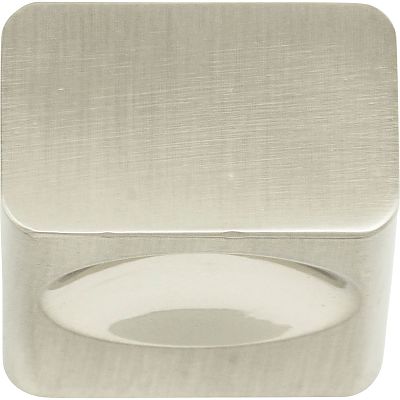 Atlas Homewares Elements 1" (25mm) Square Cabinet Knob (Brushed Nickel)