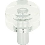 Atlas Homewares Optimism 1" (25mm) Round Cabinet Knob (Polished Chrome/Clear Acrylic)