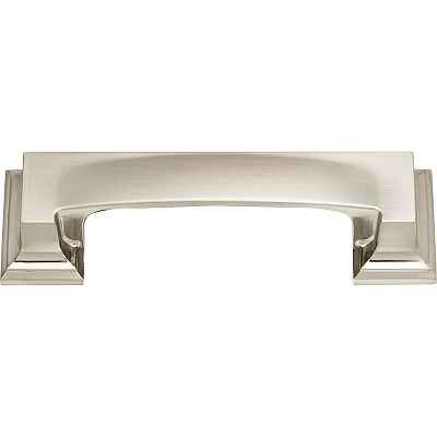 Atlas Homewares Sutton Place 3" (76mm) Center-to-Center and 3-3/4" (96mm) Center-to-Center Bin Cup Pull (Brushed Nickel)