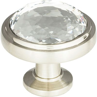 Atlas Homewares Legacy Crystal 1-1/4" (32mm) Round Cabinet Knob (Brushed Nickel)