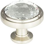 Atlas Homewares Legacy Crystal 1-1/4" (32mm) Round Cabinet Knob (Brushed Nickel)