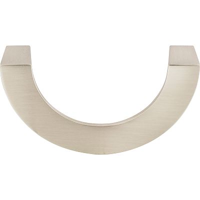 Atlas Homewares Roundabout Half Round 3" (76mm) Center-to-Center Medium Cabinet Pull (Brushed Nickel)