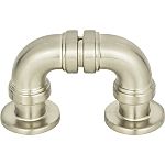 Atlas Homewares Steam Punk 1-5/16" (33mm) Center-to-Center Cabinet Pull (Brushed Nickel)