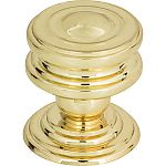 Atlas Homewares Campaign 1-1/4" (32mm) Cabinet Knob (Polished Brass)