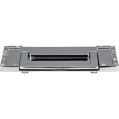 Atlas Homewares Campaign 3" (76mm) Center-to-Center Bracket Bail Pull (Polished Chrome)