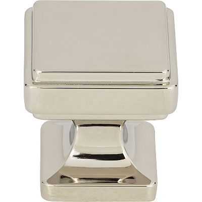 Atlas Homewares Kate 1-1/8" (29mm) Square Cabinet Knob (Polished Nickel)