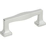 Atlas Homewares Kate 3" (76mm) Center-to-Center Square Cabinet Pull (Polished Chrome)