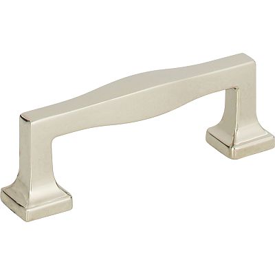 Atlas Homewares Kate 3" (76mm) Center-to-Center Square Cabinet Pull (Polished Nickel)
