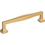 Atlas Homewares Kate 5-1/16" (129mm) Center-to-Center Square Cabinet Pull (Warm Brass)