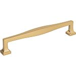 Atlas Homewares Kate 6-5/16" (160mm) Center-to-Center Square Cabinet Pull (Warm Brass)