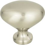 Atlas Homewares  1-1/4" (32mm)  Robin's Egg Cabinet Knob (Brushed Nickel)