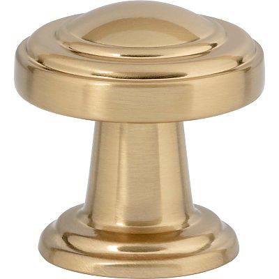 Atlas Homewares Bronte 1-1/8" (29mm) Cabinet Knob (Warm Brass)