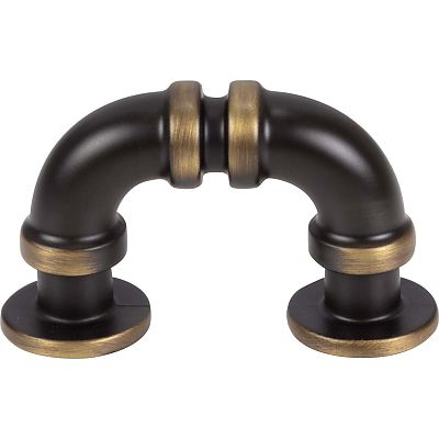 Atlas Homewares Steam Punk 1-5/16" (33mm) Center-to-Center Cabinet Pull (Cafe Bronze)