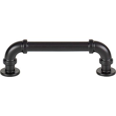 Atlas Homewares Steam Punk 3-3/4" (96mm) Center-to-Center Cabinet Pull (Matte Black)