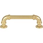 Atlas Homewares Steam Punk 3-3/4" (96mm) Center-to-Center Cabinet Pull (Vintage Brass)