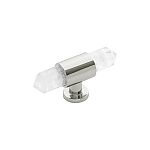 Belwith Keeler Bijou Aura 2-3/4" (70mm) Crystal Cabinet T-Knob (Polished Nickel)