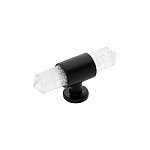 Belwith Keeler Bijou Aura 2-3/4" (70mm) Crystal Cabinet T-Knob (Matte Black)